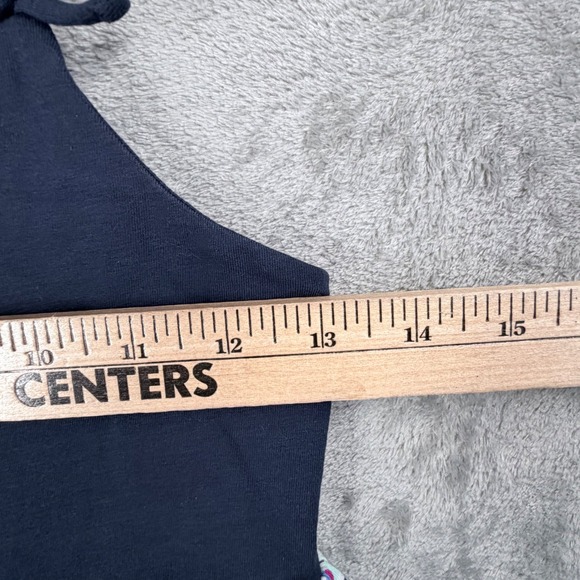 Lilly Pulitzer Dress Girls Size L 8-10 Navy Blue Pink Shell Print Summer Cruise - Picture 9 of 10